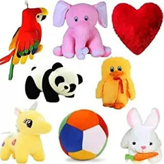 Future Shop Soft Toys Combo of 8 (Parrot, APPU, Panda, Ball, Rabbit, Duck, Unicorn, Heart Pillow) Supper Soft Toy for Cute Kids Baby Boys/Girls Stuffe Soft Plush Toy Combo