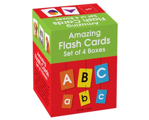 Amazing Flash Cards (Set Of 4 Boxes): Alphabet, Number, Animals, Colors And Shapes