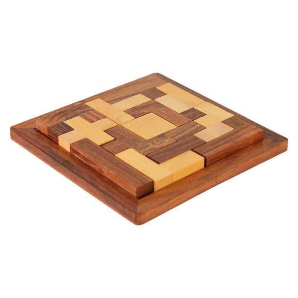 Craftland Wooden Jigsaw Puzzle - Wooden Toys/Games for Kids - Travel Games for Families - Unique Gifts for Children- Indoor Outdoor Board Games