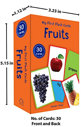 My First Flash Cards Fruits: 30 Early Learning Flash Cards For Kids