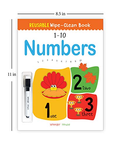 Reusable Wipe And Clean Book 1-10 Numbers : Write And Practice Numbers (1-10)