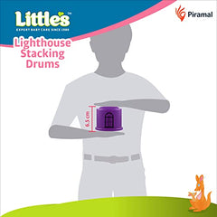 Little's Lighthouse Stacking Drums | Activity Toy for Babies I Multicolor I Infant & Preschool Toys I Develops Motor & Reasoning Skills