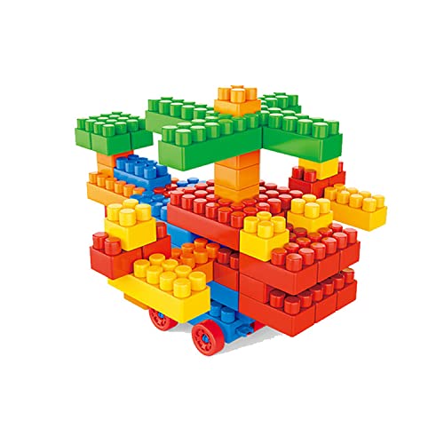 PULSBERY Non-Toxic Colorful Big Size Building Blocks Game Toy Set for 3-8 Years Old Kids Boys & Girls,Random Color,200 Piece