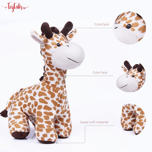 Huggable Cute Happy Giraffe, Best Stuffed Soft Animal Plush Toy for Boys & Girls | Ideal Kids, Children & Toddlers Birthday Gift (30 cm, Brown)