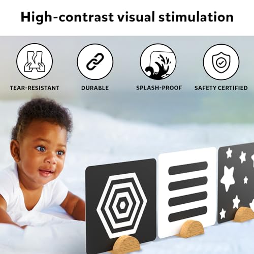 Skillmatics Large Flash Cards for Babies & Infants - High Contrast, Newborn Visual Stimulation & Sensory Development for 0 to 12 Months, 60 Pictures, Gifts, Travel Friendly