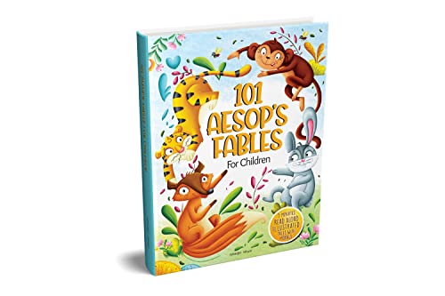 101 Aesop's Fables For Children - 5 Minutes Read Aloud Illustrated Tales With Morals [Hardcover] Wonder House Books
