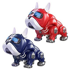 Battery-Operated Robot Dog Toy, Smart, Adorable Companion with Blinking Eyes & Flashlight, STEM Learning, Logic & Imagination Enhancement, Safe & Durable Design, Random Color