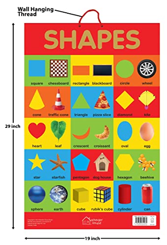 Shapes - Early Learning Educational Posters For Children: Perfect For Kindergarten, Nursery and Homeschooling (19 Inches X 29 Inches)