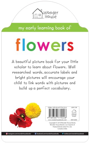 My early learning book of Flowers : Attractive Shape Board Books For Kids (My Early Learning Books)