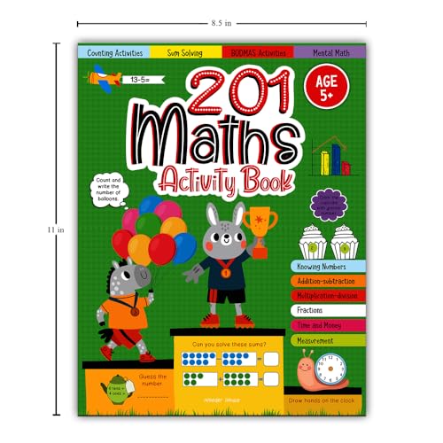 201 Maths Activity Book: Fun Activities and Math Exercises