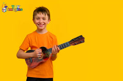 Toy Imagine™ Guitar Toy 4-String Acoustic Music Learning Toys | Sound Toys Best Gift for Kids | Musical Instrument Educational Toy Guitar for Beginner | Age 3 - 6 (Product Colour May Vary) 18”