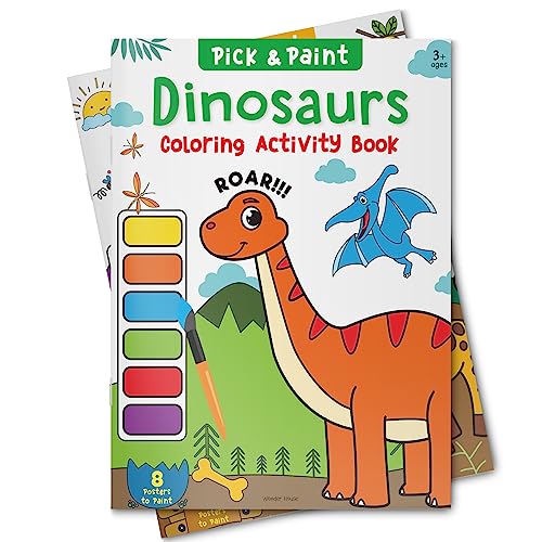 Dinosaurs: Pick and Paint Coloring Activity Book