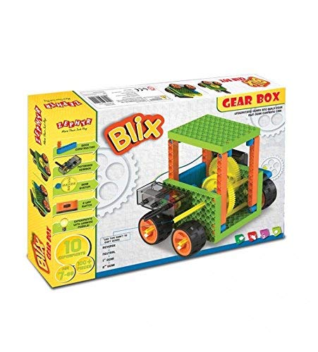 Mechanix Blix - Gear Box Construction Set (Multicolour), Science Kit, Building Blocks, Diy, For Boys And Girls Age 7+
