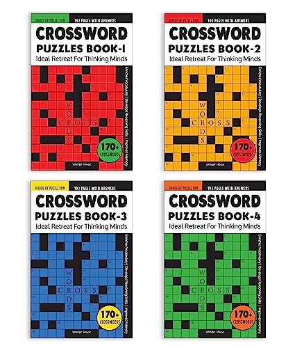 Crossword Puzzles Boxed Set: 4 Books, 680+ Engaging Crossword Puzzles