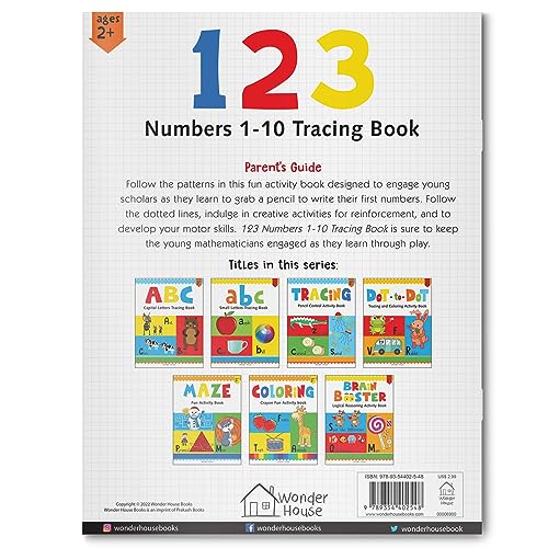 123: Numbers 1-10: Tracing Book For Kids (Preschool Activity Books)
