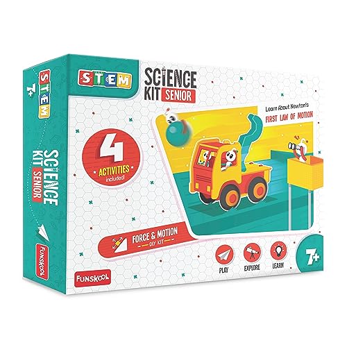 Funskool-STEM -Science Kit Senior, Force and Motion, Educational,DIY Activity,Stem,for 9 Year Old Kids and Above,Toy