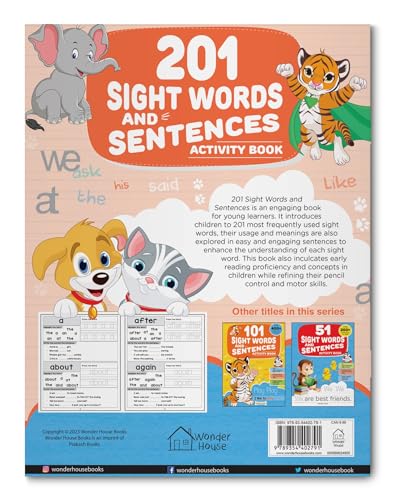 201 Sight Words And Sentence (With 800+ Sentences To Read): Fun Activity Book For Children