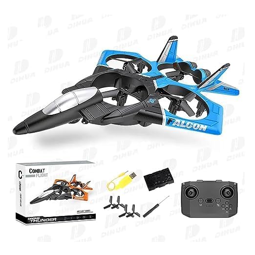 FIGHTER DRONE COMBAT AIRCRAFT Rc Fighter Drone, Remote Control Fighter drone 2.4 GHZ, Easy to Fly Remote Control Fighter, Epp Foam Rc fighter Drone combat Aircraft