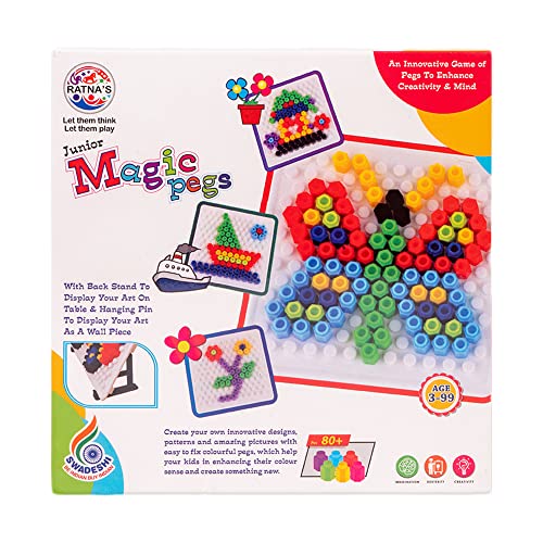 RATNA'S Magic pegs for Kids to Create Their own World Out of pegs Given and Create Different Designs (Small)