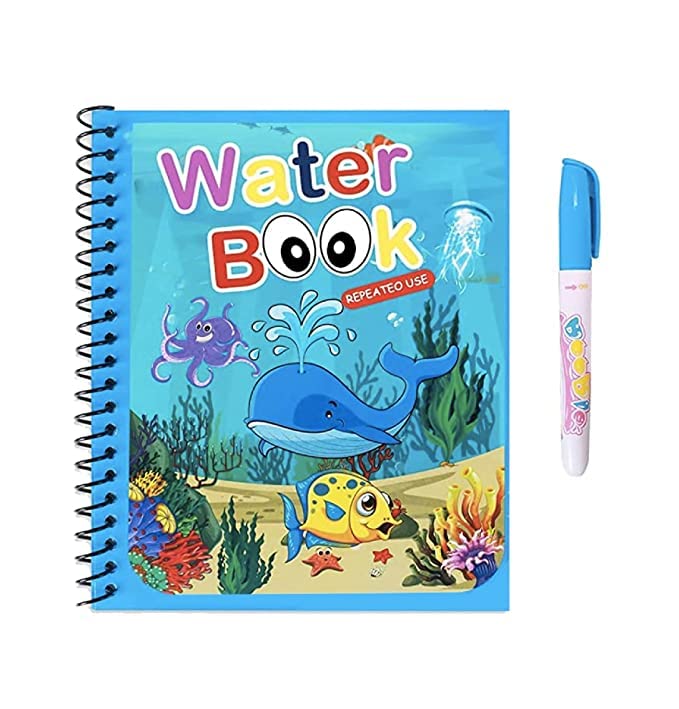 OCER Water Coloring Book For Toddler Mess Free Coloring Book-Books Reusable Coloring Book -Gift For Toddlers-Water Painting, Multicolor