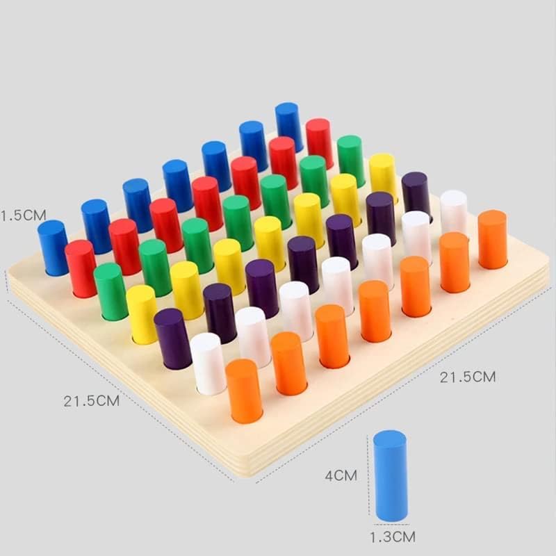 Smoneo Educational Color Cognition Stacking & Sorting Wooden Toys Shape Sorting & Domino Building Blocks for 3+ Children Multicolor (Large)