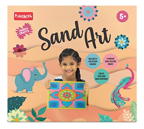 Funskool Handycrafts Handycrafts - Sand Art, Make 6 Different Paintings with Sand, 5 Years +,Art and Craft Kit