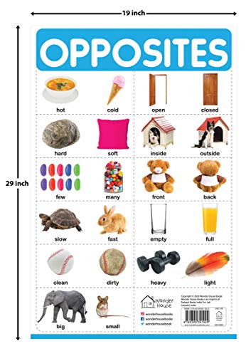 Opposites - My First Early Learning Wall Chart: For Preschool, Kindergarten, Nursery And Homeschooling (19 Inches X 29 Inches)