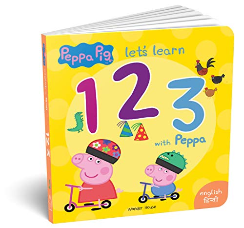 Peppa Pig Early Learning Library (English-Hindi): Boxset of 10 Board Books for Children