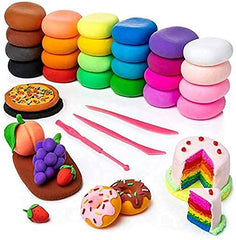 Promote Trader Clay 36 Pcs Art Air Dry Clay(3 Pack of 12 Color), Colorful Children Modeling Soft Clay with Tools, Craft Materials for 5-8 Years Old,10-12 Years Old Kids Boys Girls Gift+ Glitter