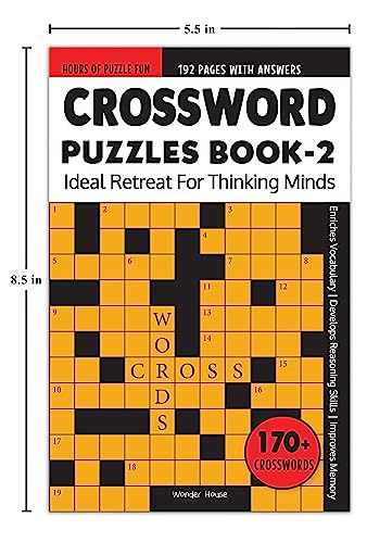 Crossword Puzzles Book 2: 170+ Engaging Crossword Puzzles