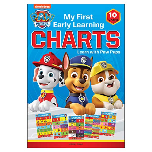 Paw Patrol - My First Early Learning Charts : Learn With Paw Pups (10 Charts - Alphabet, Animals, Bi