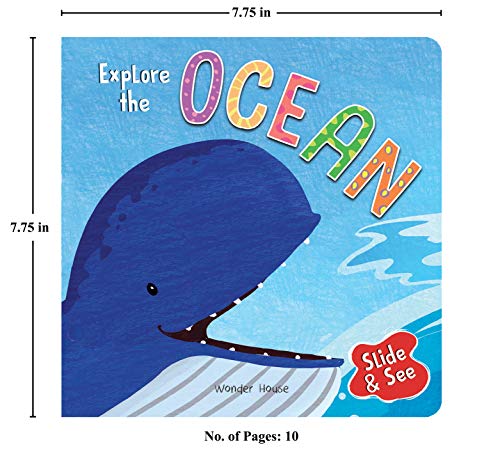 Slide And See - Explore The Ocean : Sliding Novelty Board Book For Kids [Board book] Wonder House Books