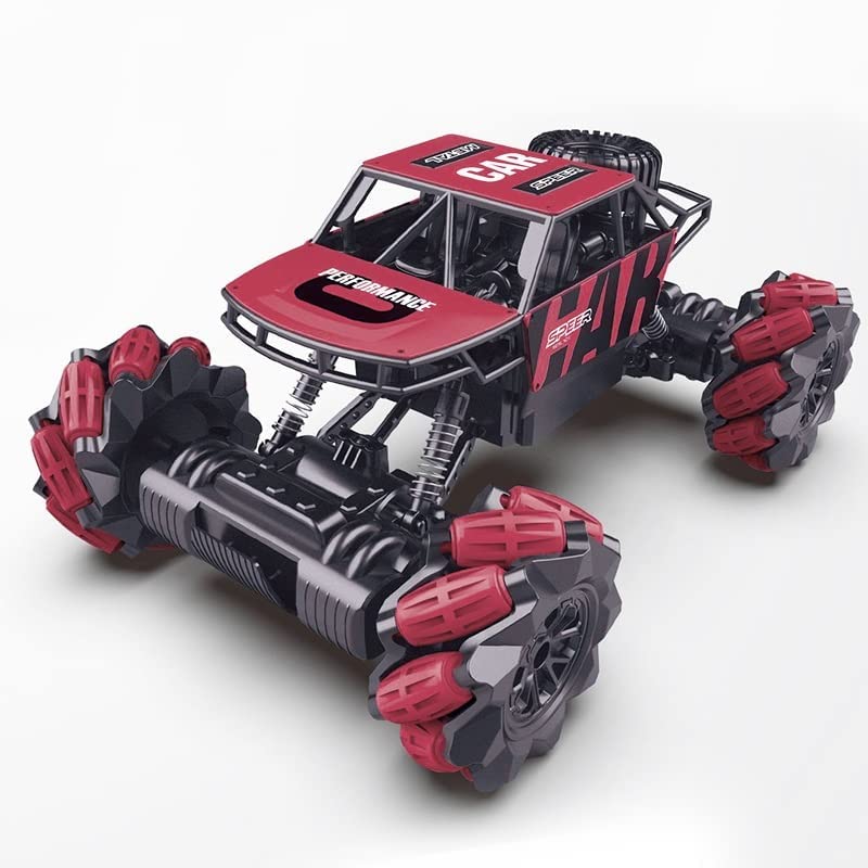 BIMYOU Remote Control Car Radio Control Drift Car Toys Spped Powerful Racing Electric Rolling Stunt Car Metal Body 360 Degree Rotation Monster Truck(RC Metal Transverse CAR)
