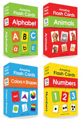 Amazing Flash Cards (Set Of 4 Boxes): Alphabet, Number, Animals, Colors And Shapes