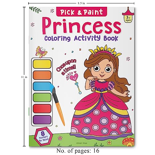 Princess: Pick and Paint Coloring Activity Book