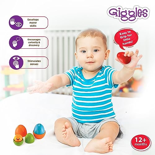 Funskool Plastic Eggs Nesting Toy With A Chick, Helps to Match, Nest And Discover, 12 Months & Above, Infant And Preschool Toys, Multi Color