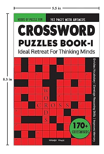 Crossword Puzzles Book 1: 170+ Engaging Crossword Puzzles