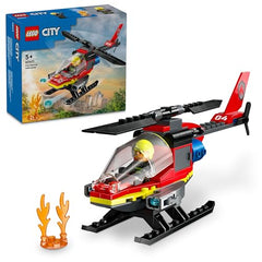 LEGO City Fire Rescue Helicopter Building Set 60411(85 Pieces)