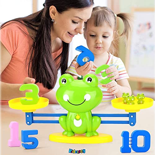 Kidology Monkey Balance Counting Toys | Cool Math Game for Kids Preschool Game | Educational Number Learning Toy, Fun Children’s Gift Kids Toy (Upgraded Green Frog)