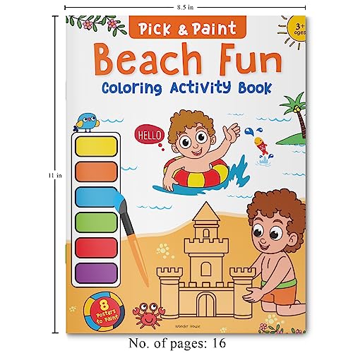 Beach fun: Pick and Paint Coloring Activity Book