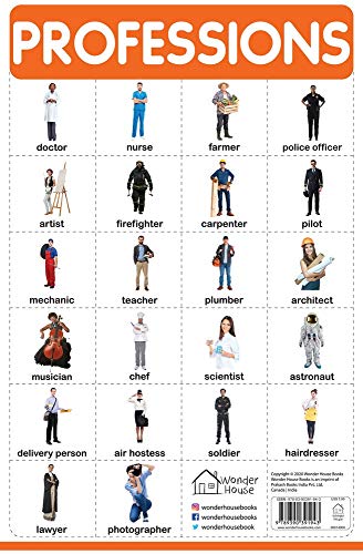 Professions - My First Early Learning Wall Chart: For Preschool, Kindergarten, Nursery And Homeschooling (19 Inches X 29 Inches)
