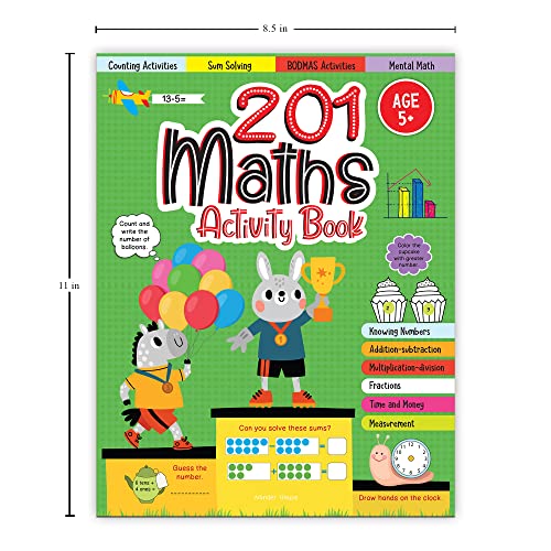 201 Maths Activity Book: Fun Activities and Math Exercises