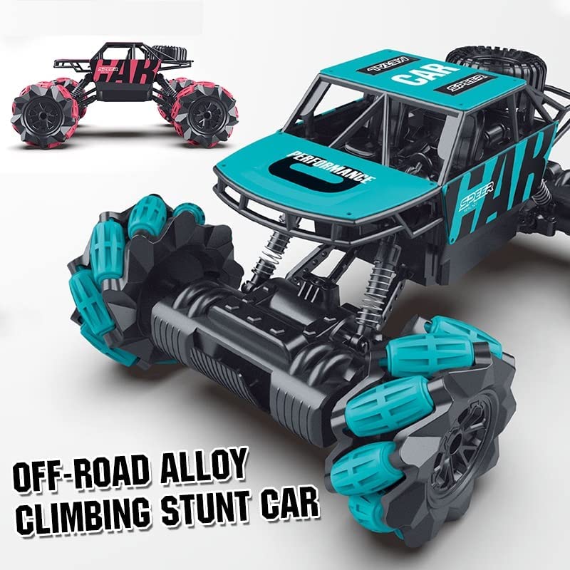 BIMYOU Remote Control Car Radio Control Drift Car Toys Spped Powerful Racing Electric Rolling Stunt Car Metal Body 360 Degree Rotation Monster Truck(RC Metal Transverse CAR)