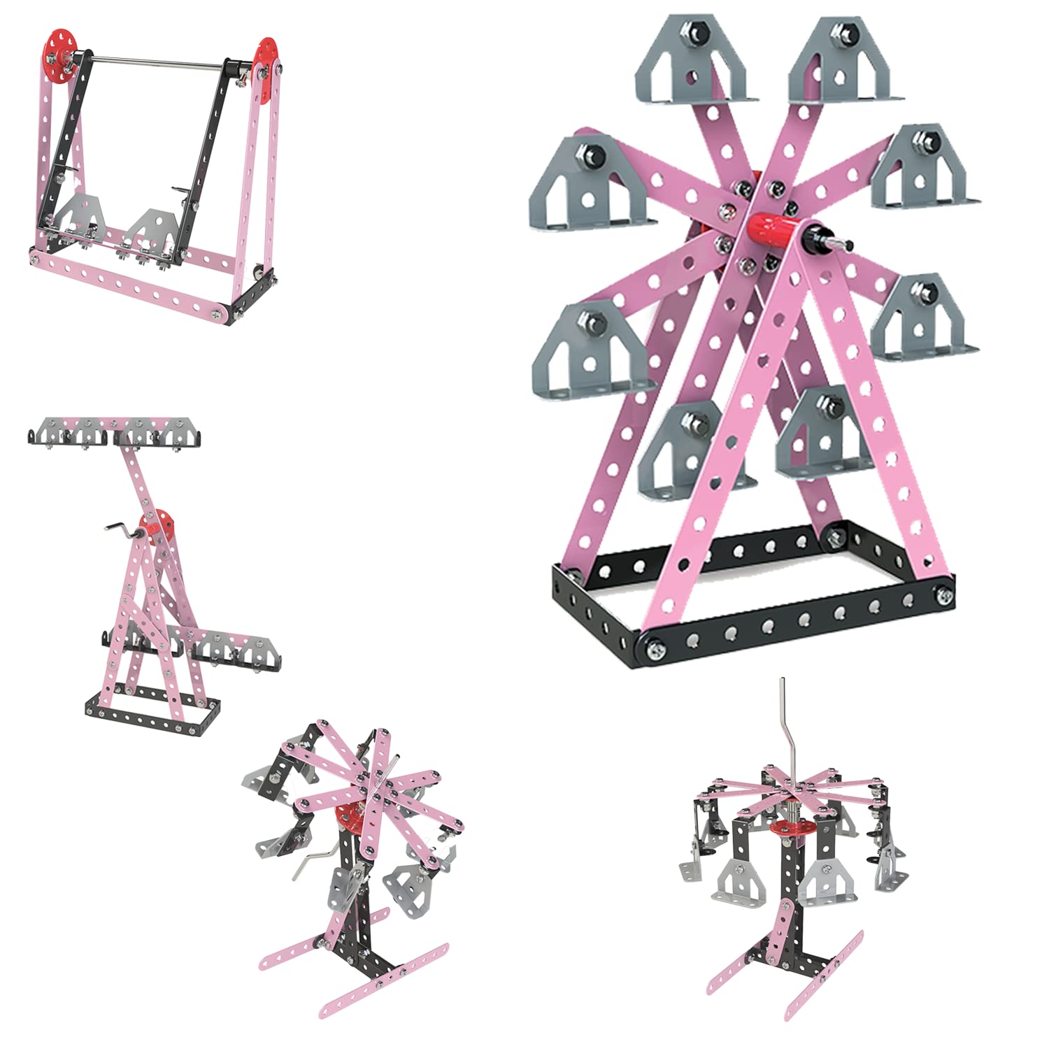 Mechanix Zephyr Carnival,Building Blocks,Construction Set,for Girls 6 Yr+,Pink