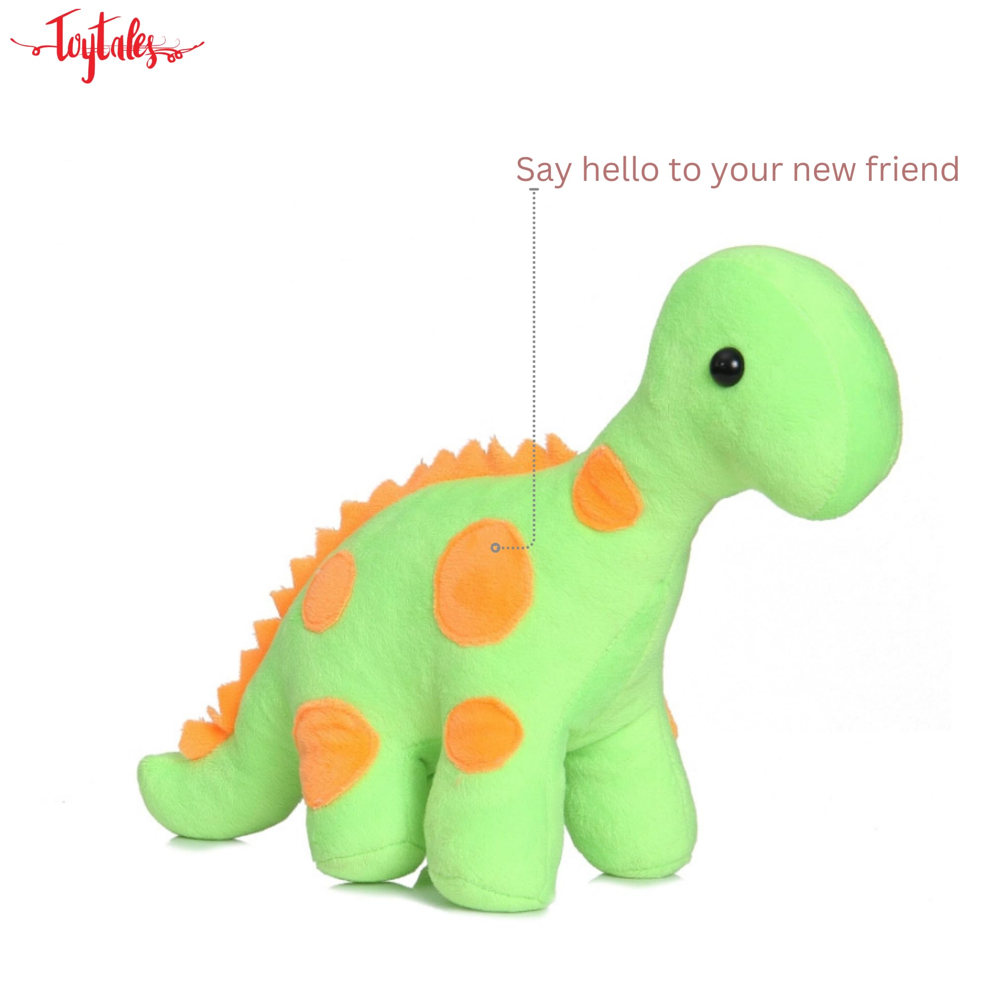 Cute Millo Cuddly Dinosaur, Stuffed Animal Soft Plush Toy for Baby, Snuggle Buddy for Kids Boy & Girl Best Huggable Toys for Babies, Kid Girls and Boys & Toddlers (Green, Mini Dino - 30 Cm)