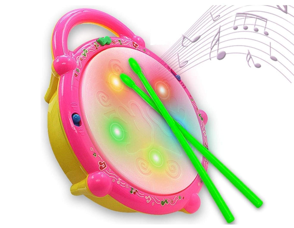 ESnipe Mart® Flash Drum with 3D Lights and Music Multi Color