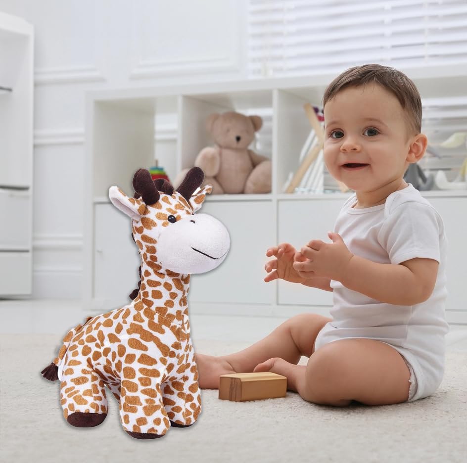Huggable Cute Happy Giraffe, Best Stuffed Soft Animal Plush Toy for Boys & Girls | Ideal Kids, Children & Toddlers Birthday Gift (30 cm, Brown)