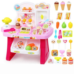 FunBlast Super Market Shopping Play Set Toys for Kids - Fast Food Play Set Toys for Girls, Pretend Play Toys for Kids Girls, Role Play Toys for 3+ Years Kids Girls Boys, Birthday Gift for Toddlers