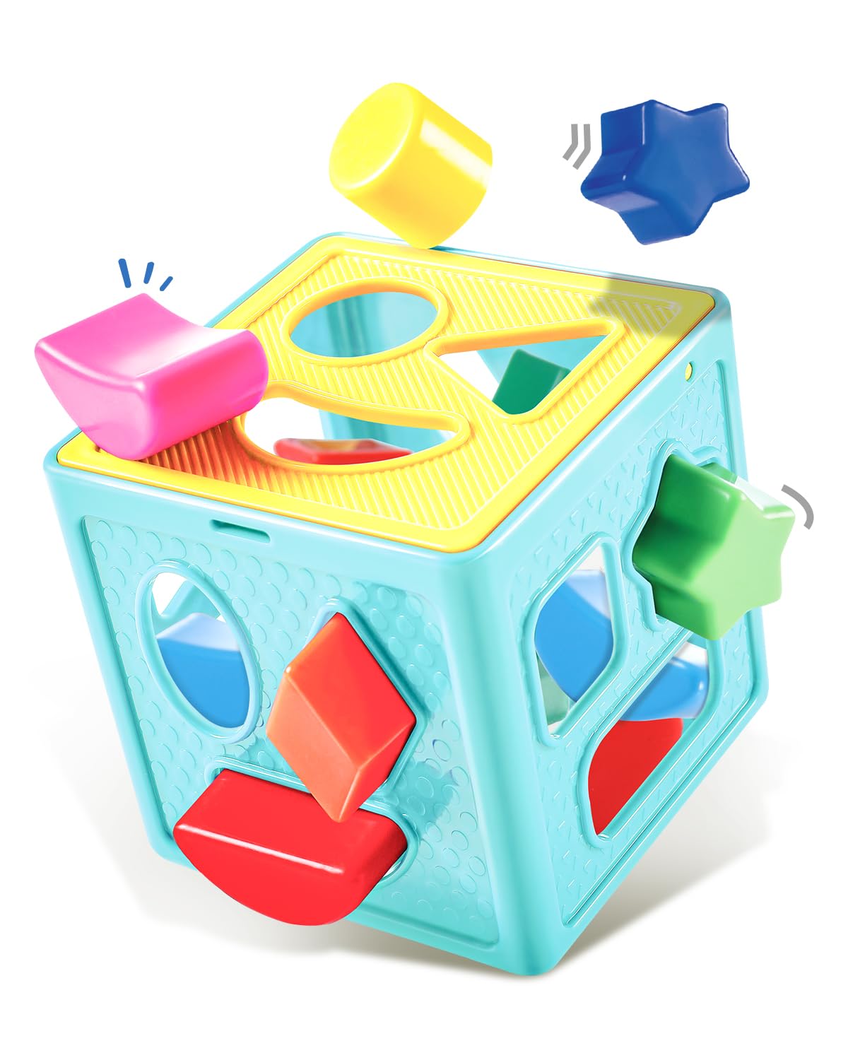 Intellibaby Premium Shape Sorter Cube|Learning & Educational Shape Sorter for Kids|Recognition Game|Sorting & Stacking Toys for Toddlers and Preschoolers|BIS Certified|Baby Gift for Toddlers
