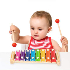 Webby Colorful 8 Different Tones Hand Knock Xylophone with 2 Wooden Mallets